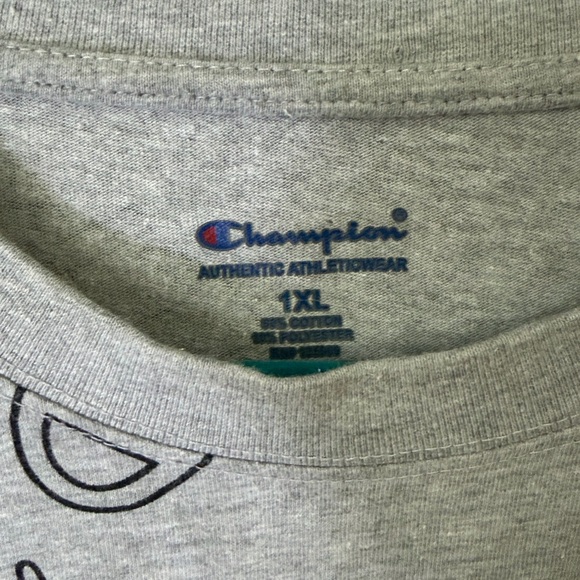 Champion All-Over Print Gray Men's Tee - Picture 3 of 4